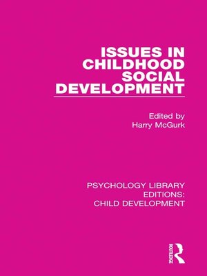 cover image of Issues in Childhood Social Development